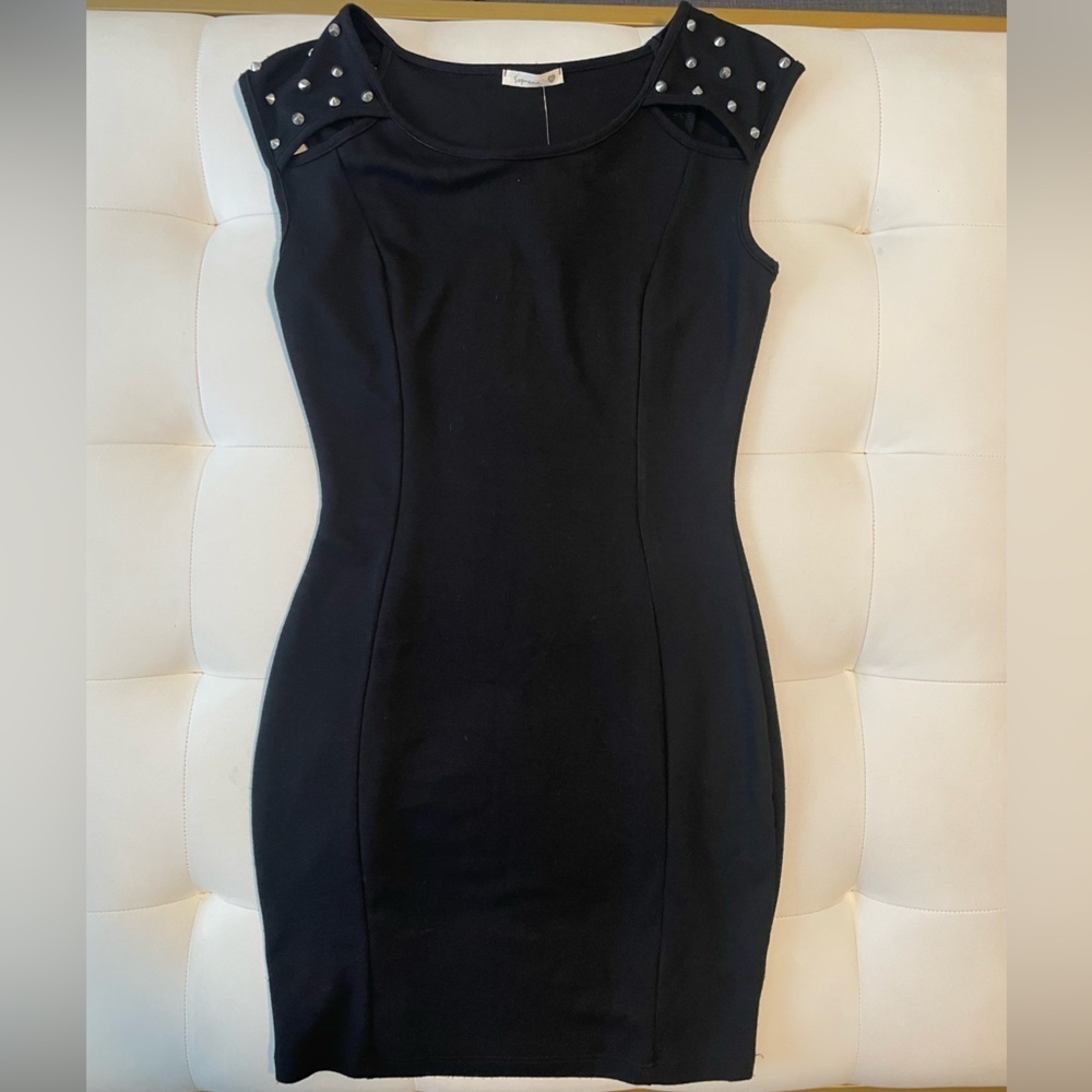 Soprano Studded Shoulder Bodycon Dress